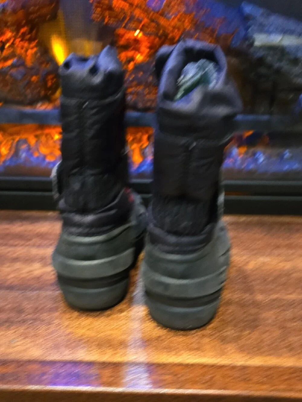 Sorel Kids Black and Red Winter Boots 9